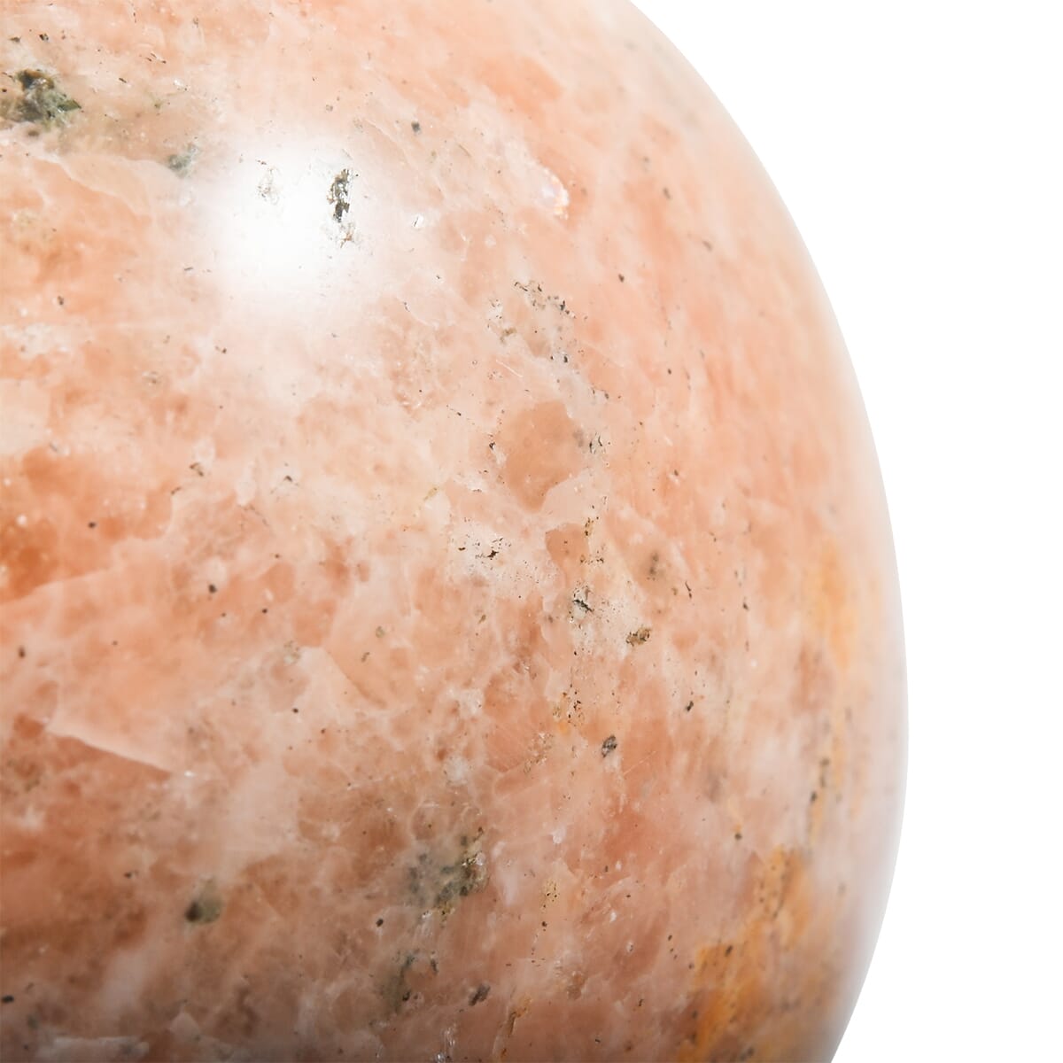 Cipollino Orange Sphere -M Approx 907ctw with Free Wood Stand 4 image number 2