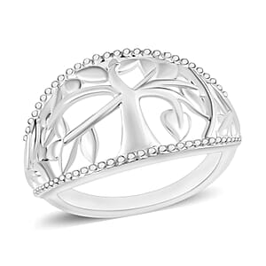 Tree of Life Ring in 10K White Gold (Size 10.0) 3 Grams
