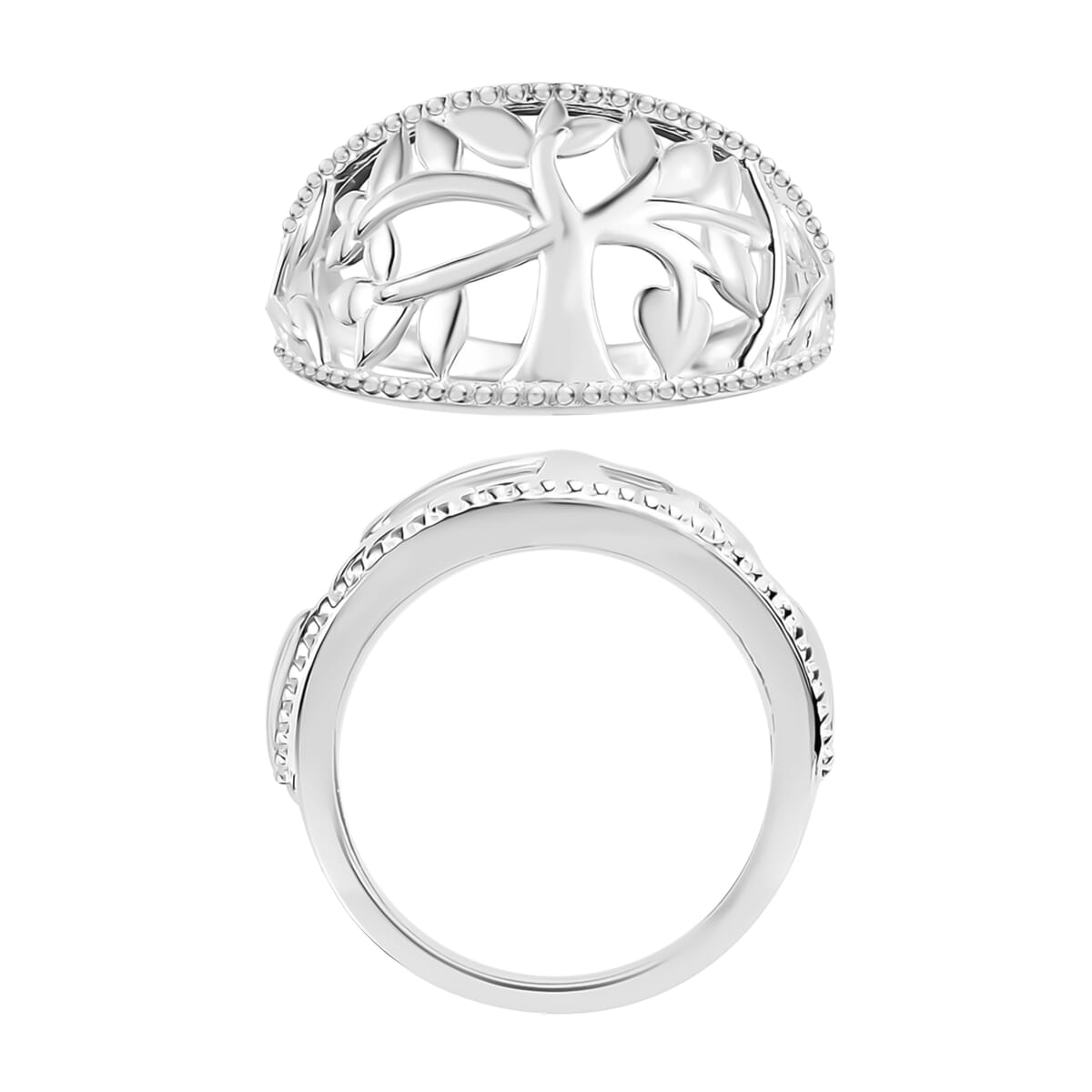 Tree of Life Ring in 10K White Gold (Size 5.5) 3 Grams image number 3