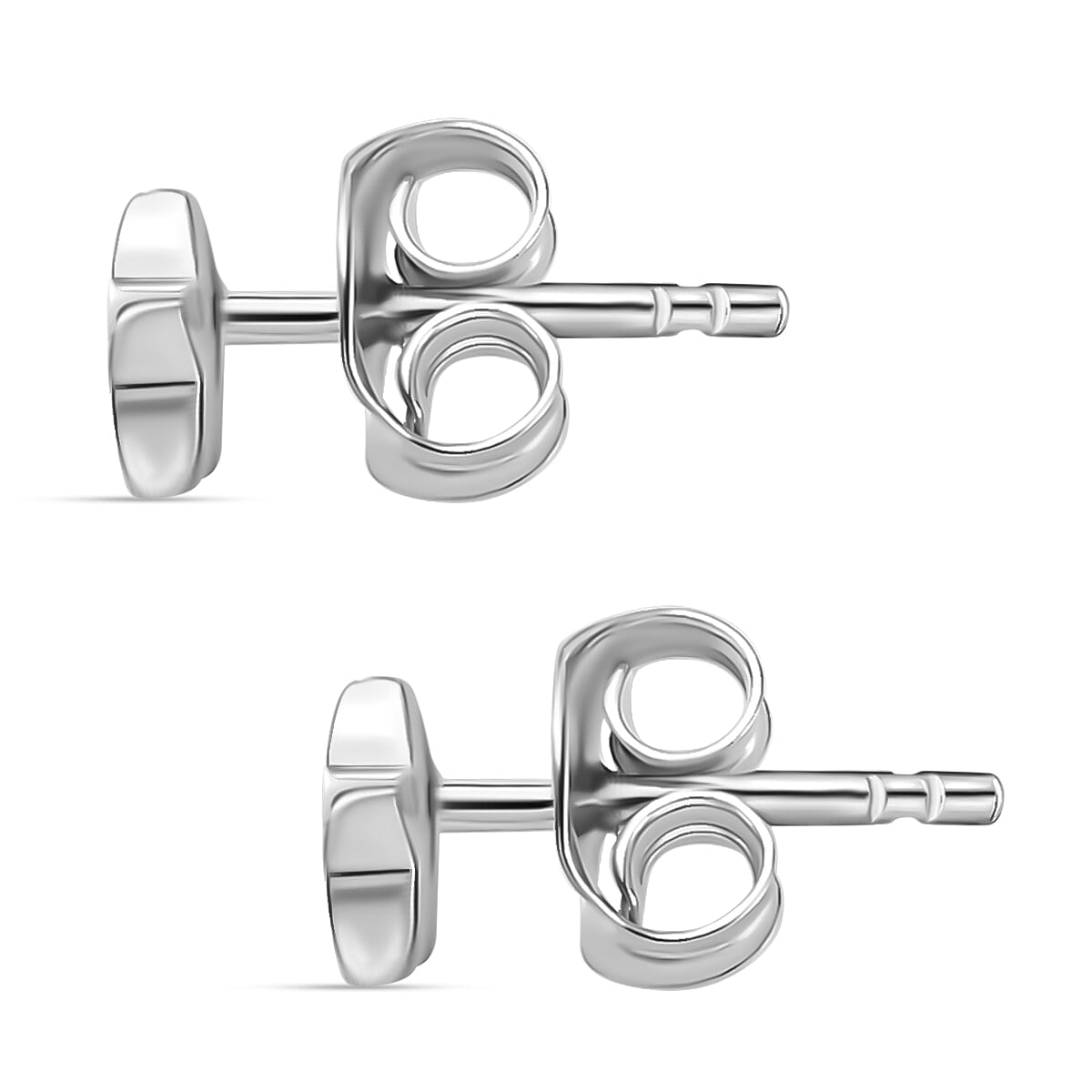 Star Stud Earrings in 10K White Gold 1 Grams (Del. in 10-12 Days) image number 2