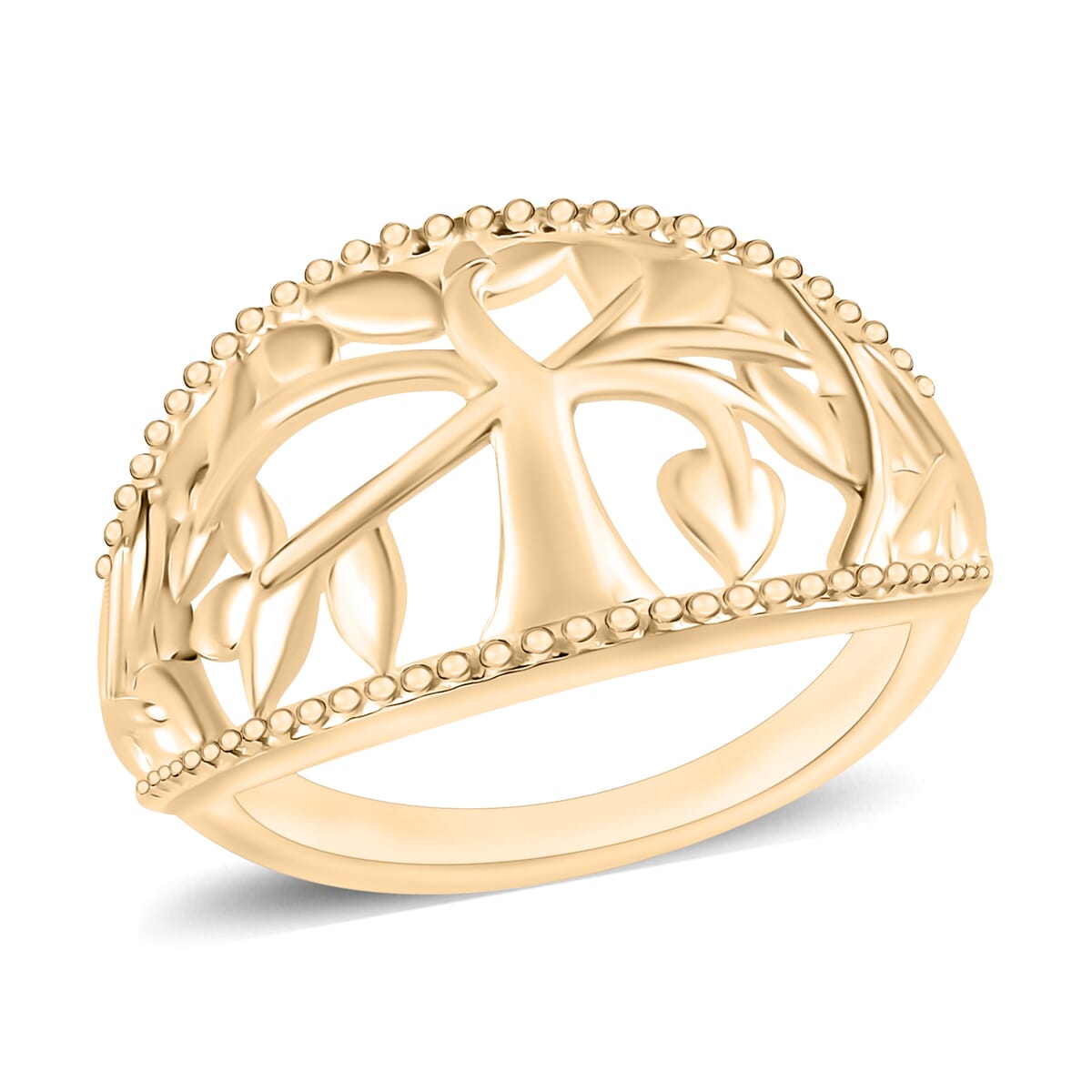 Tree of Life Ring in 10K Yellow Gold (Size 11.0) 3 Grams image number 0