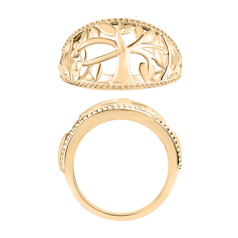 D'Joy Tree of Life Ring in 10K Yellow Gold (Size 6.0) 4 Grams