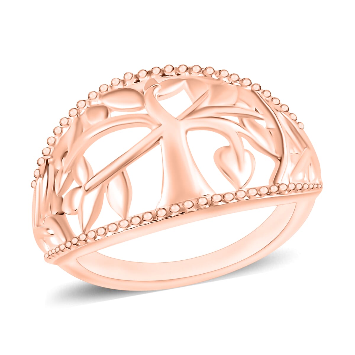 Tree of Life Ring in 10K Rose Gold (Size 9.5) 3 Grams image number 0