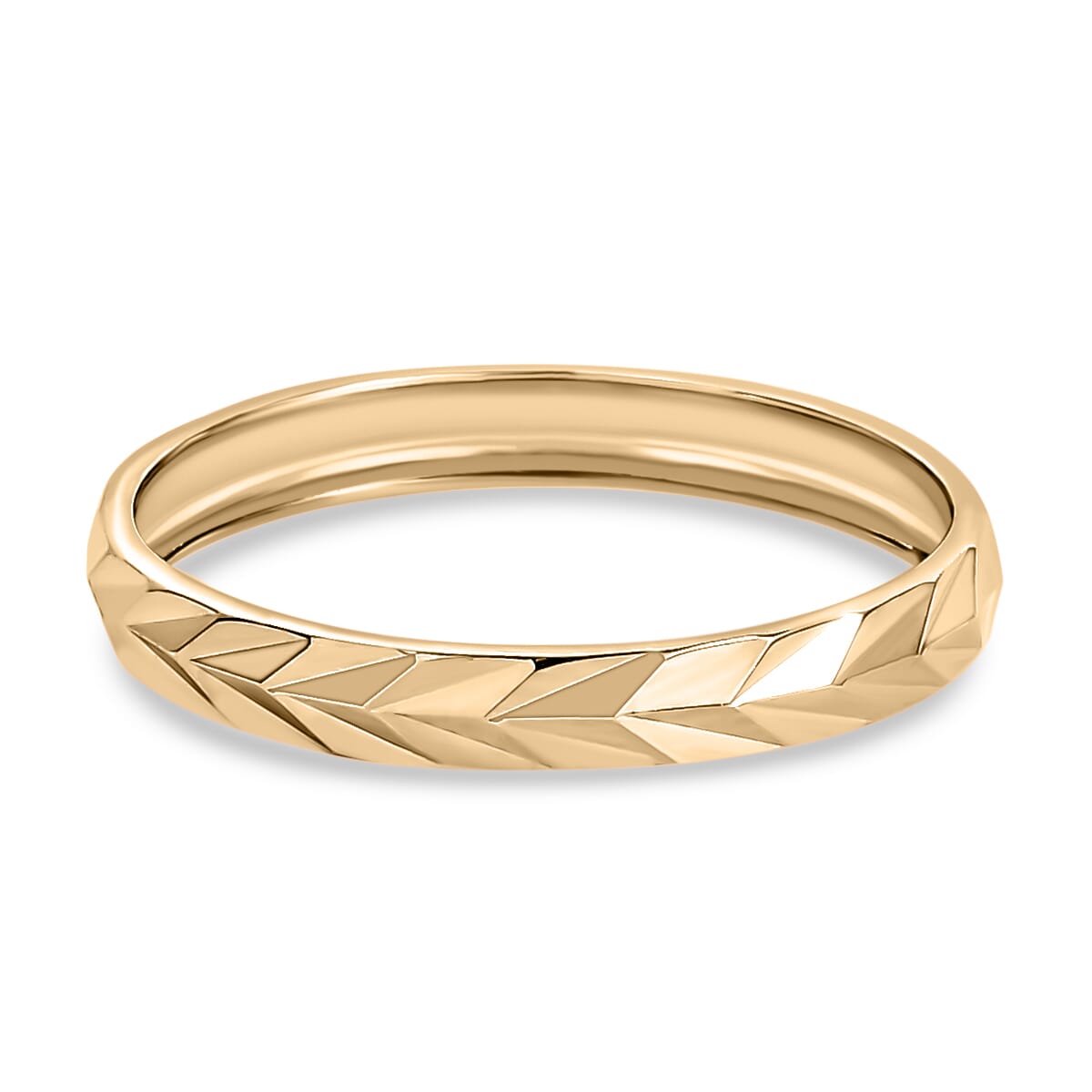 Diamond-cut Band Ring in 10K Yellow Gold (Size 11.5) 2.50 Grams image number 0