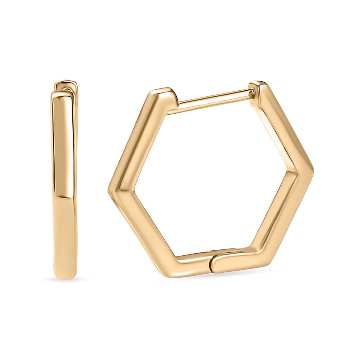Hoop Earrings in 10K Yellow Gold 3.80 Grams image number 0
