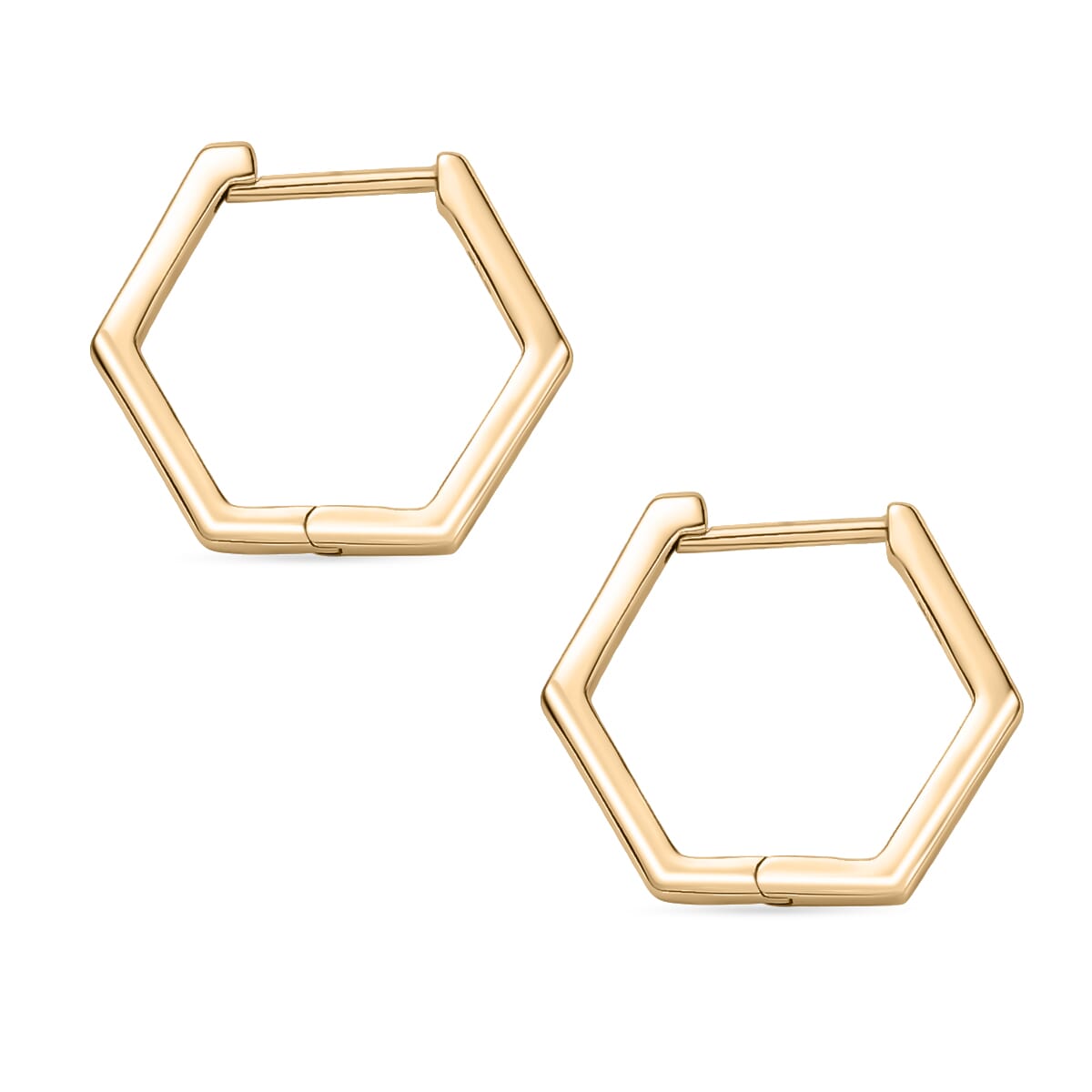Hoop Earrings in 10K Yellow Gold 3.80 Grams image number 2