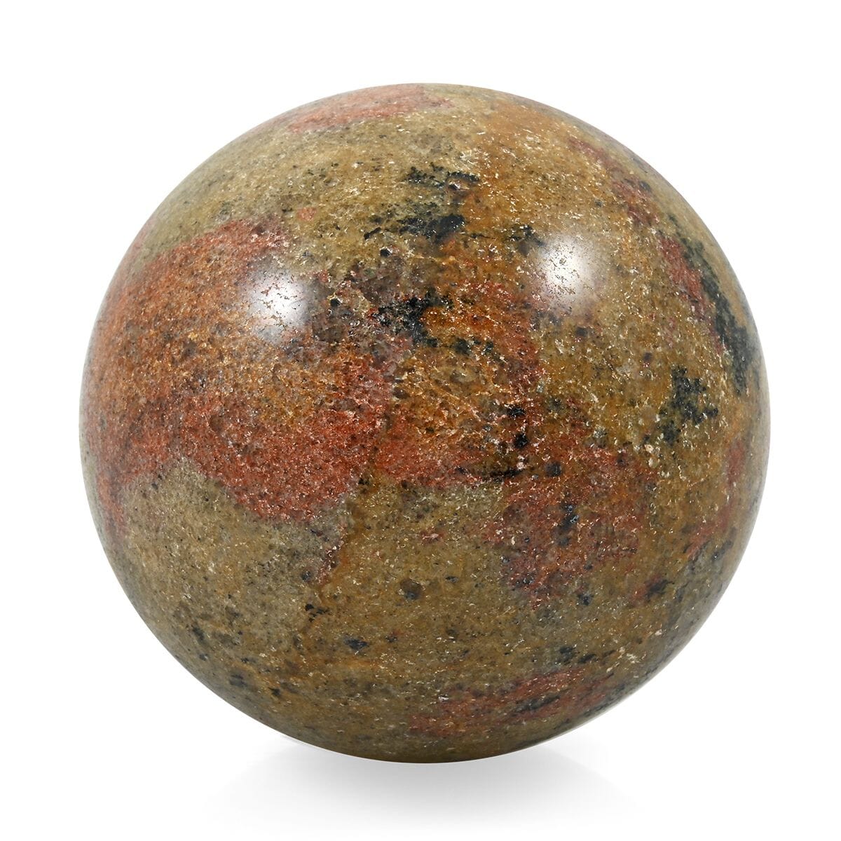 Fire Quartz Sphere -L Approx 1360.776ctw with Free Wood Stand 10 image number 0