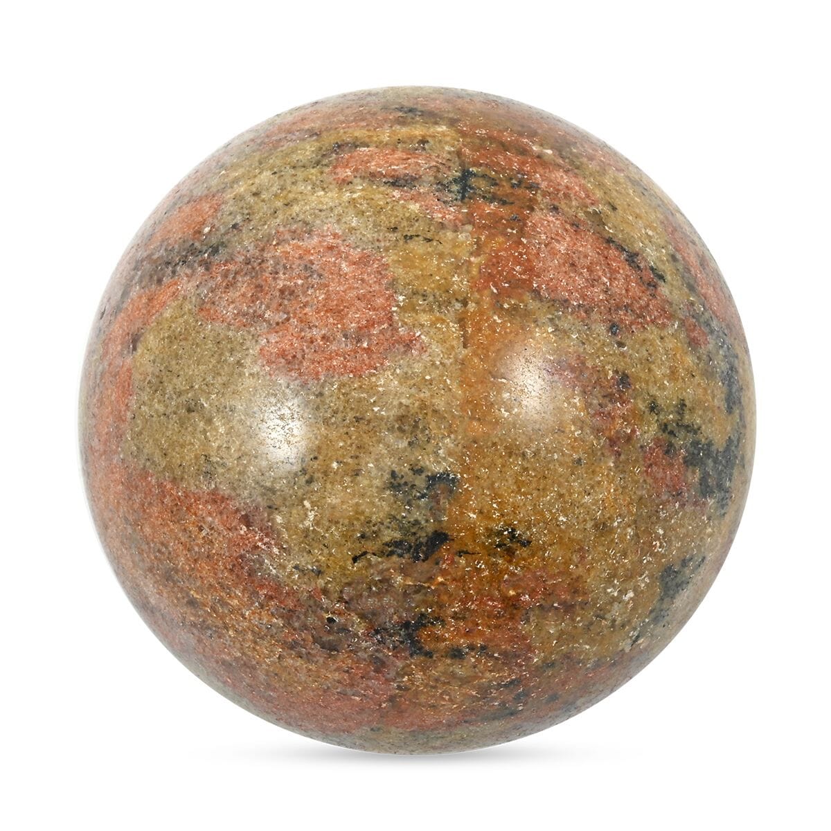 Fire Quartz Sphere -L Approx 1360.776ctw with Free Wood Stand 10 image number 1