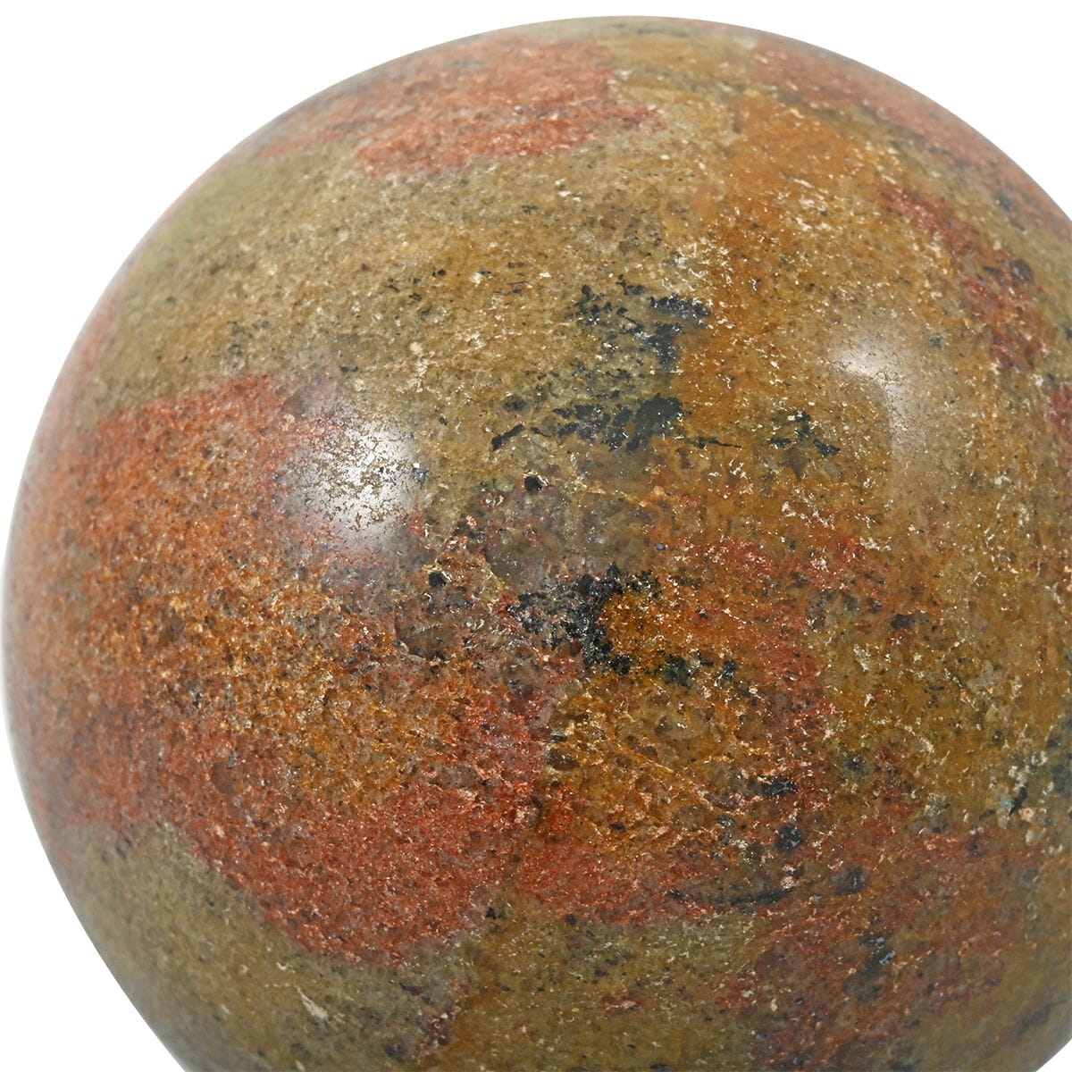 Fire Quartz Sphere -L Approx 1360.776ctw with Free Wood Stand 10 image number 2