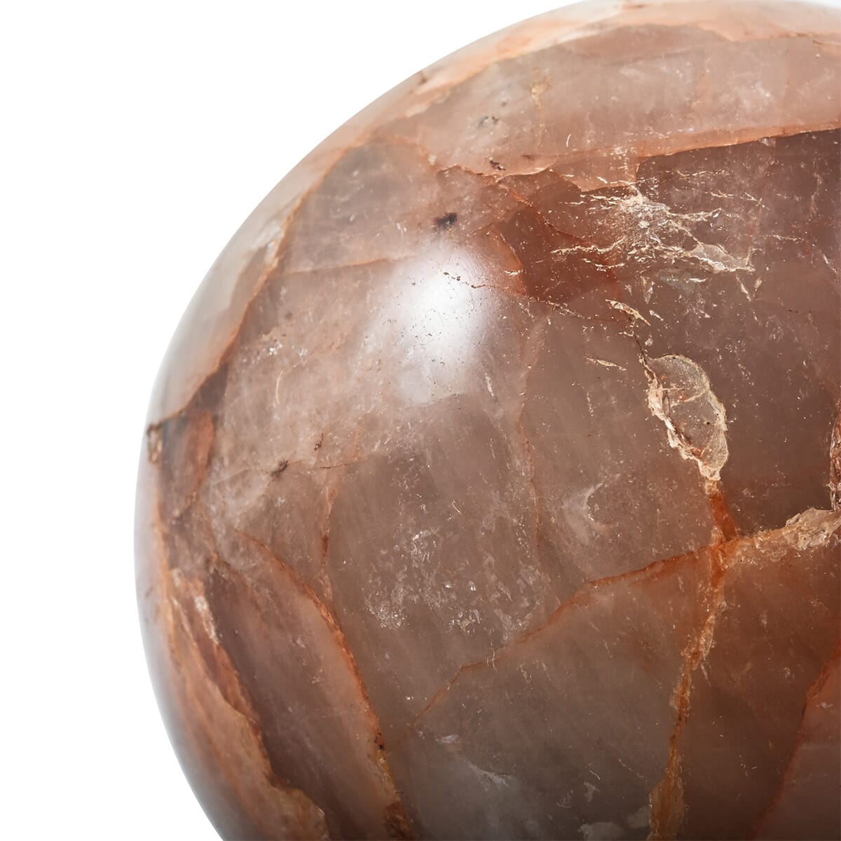 Fire Quartz Sphere -M Approx 1360.776ctw with Free Wood Stand 10 image number 2