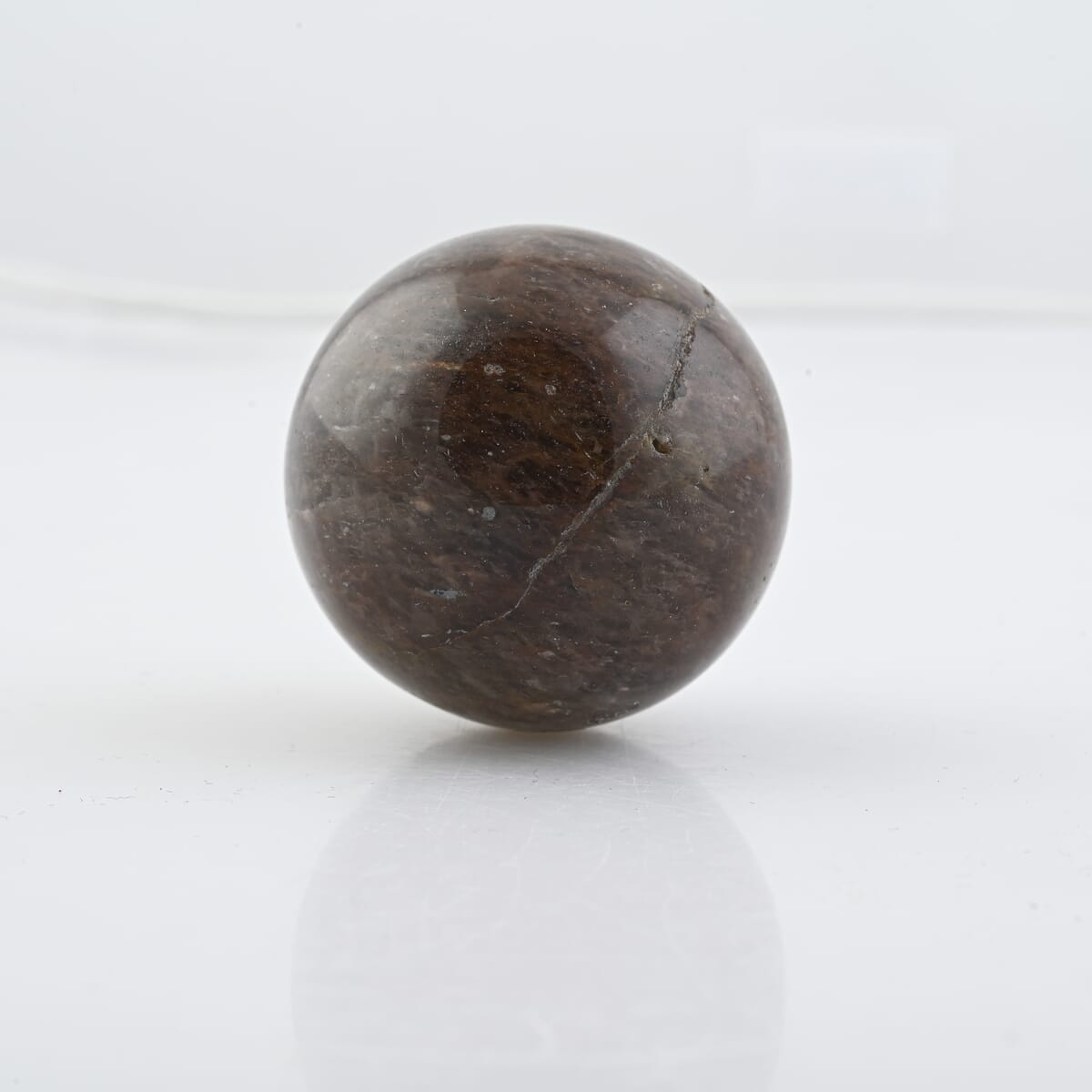 Fire Quartz Sphere -S Approx 718ctw with Free Wood Stand 10 image number 0