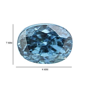 Doorbuster AAAA Blue Zircon (Oval 9x7 mm) 2.70 ctw