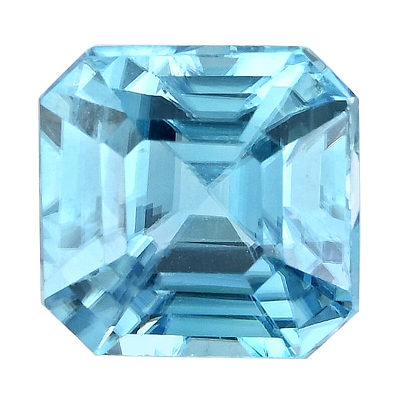 Asscher Cut AAAA Blue Zircon (Sqr 7x7 mm) 2.70 ctw