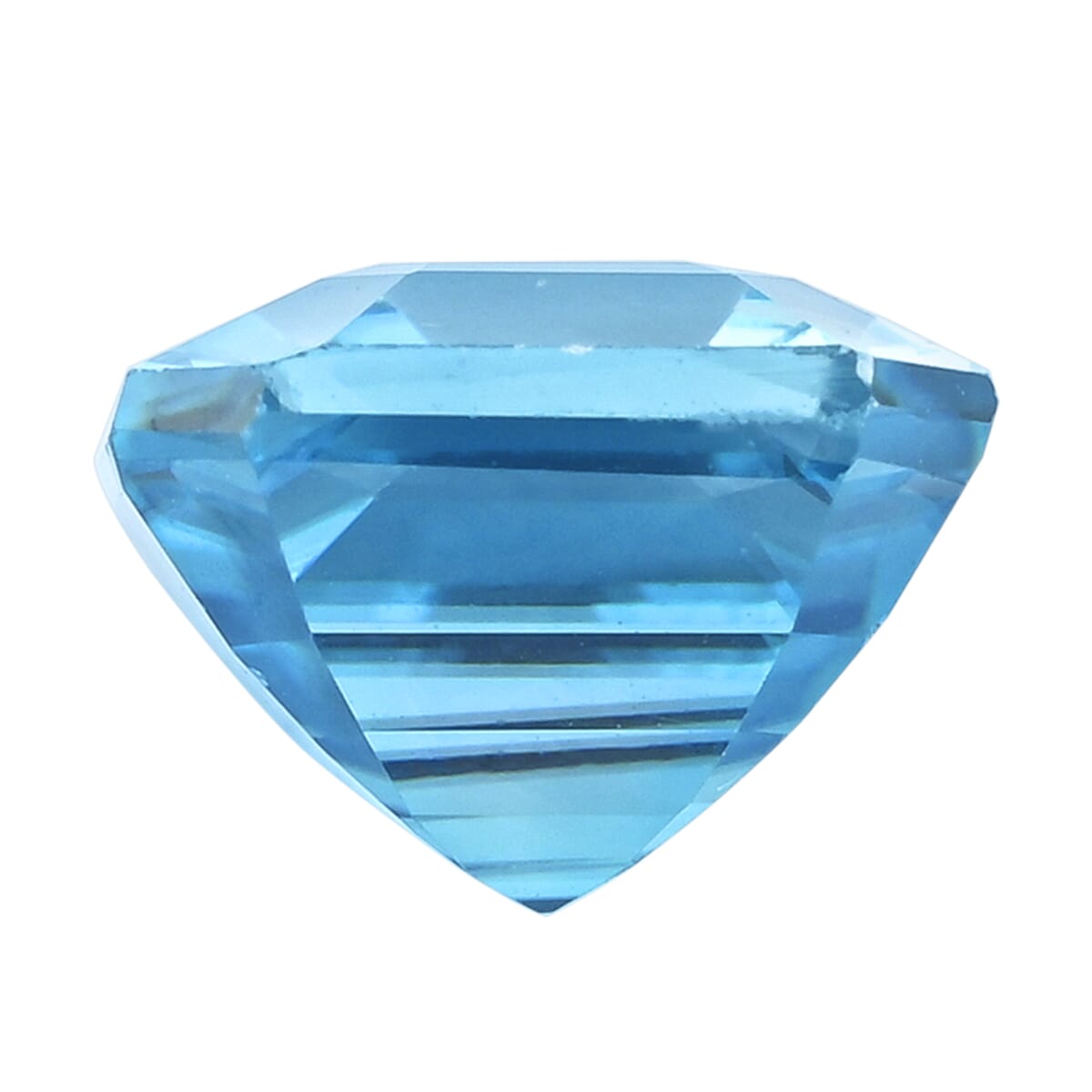 Asscher Cut AAAA Blue Zircon (Sqr 7x7 mm) 2.70 ctw image number 2