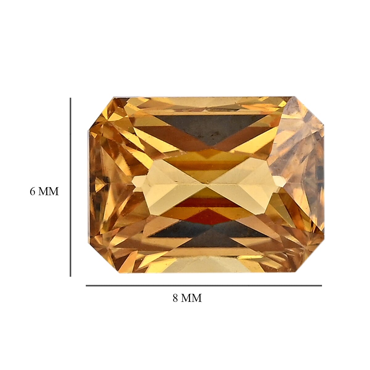 AAAA Golden Zircon (Oct 8x6 mm) 2.50 ctw image number 3