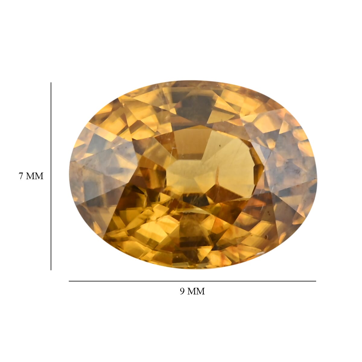 AAAA Golden Zircon (Oval 9x7 mm) 2.50 ctw image number 3