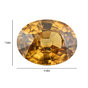 AAAA Golden Zircon (Oval 9x7 mm) 2.50 ctw