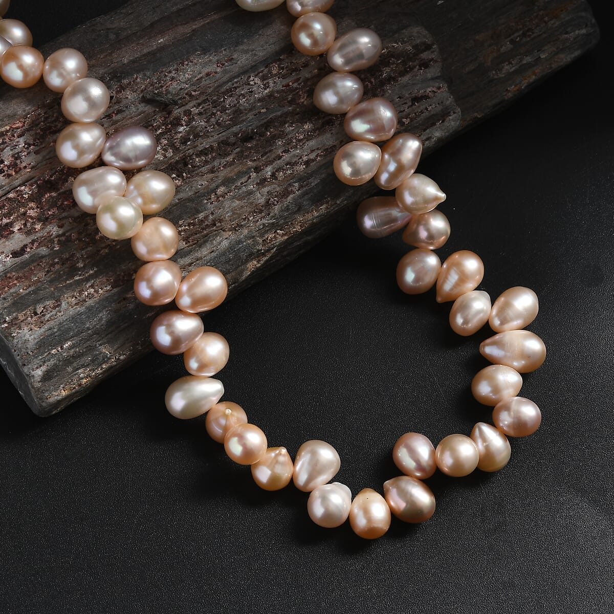 Multi Color Freshwater Pearl Fancy Necklace in 18K Vermeil Yellow Gold Over Sterling Silver 18 Inches image number 1