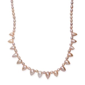 Multi Color Fresh Water Pearl Necklace in 18K Vermeil Yellow Gold Over Sterling Silver 18 Inches