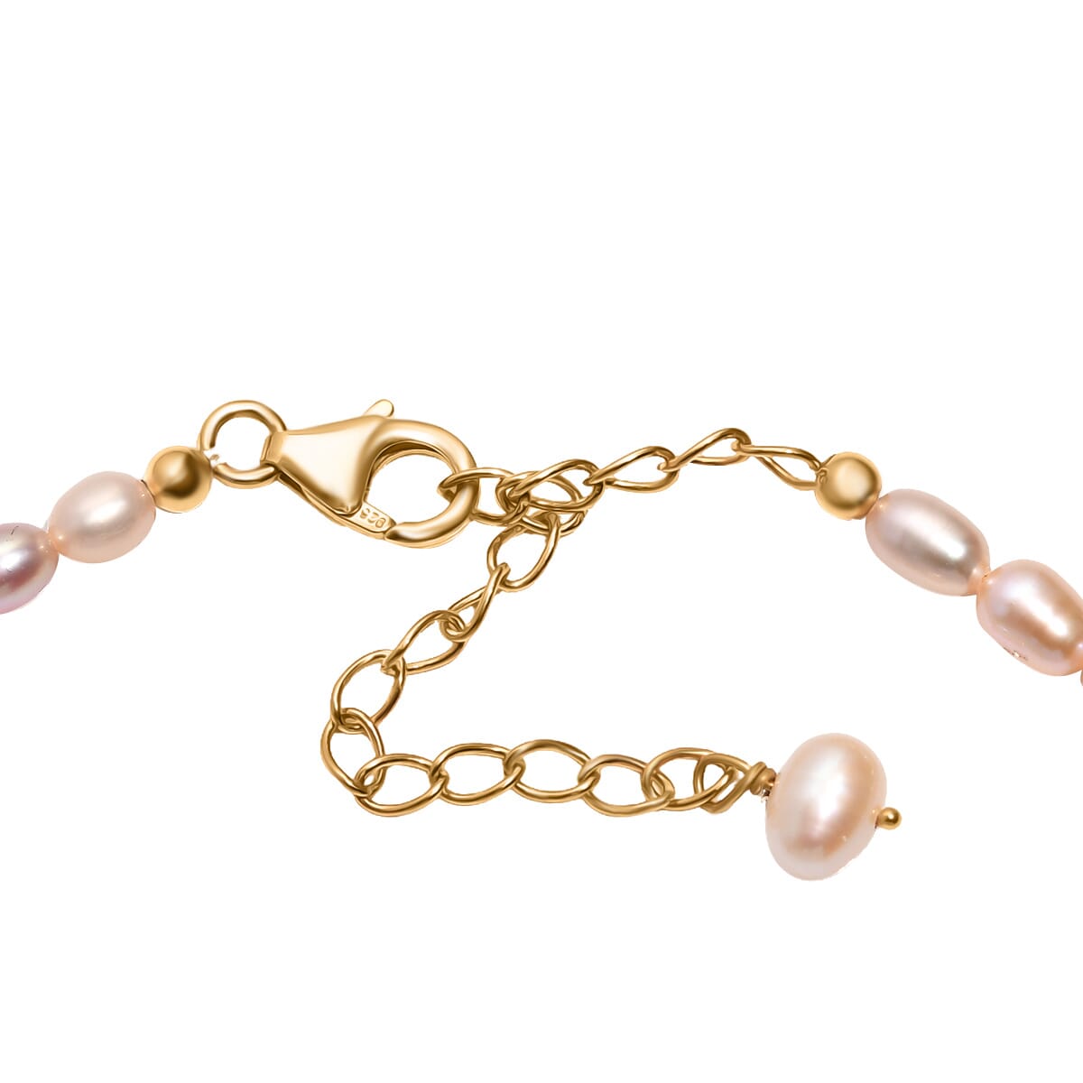 Multi Color Fresh Water Pearl Necklace in 18K Vermeil Yellow Gold Over Sterling Silver 18 Inches image number 4