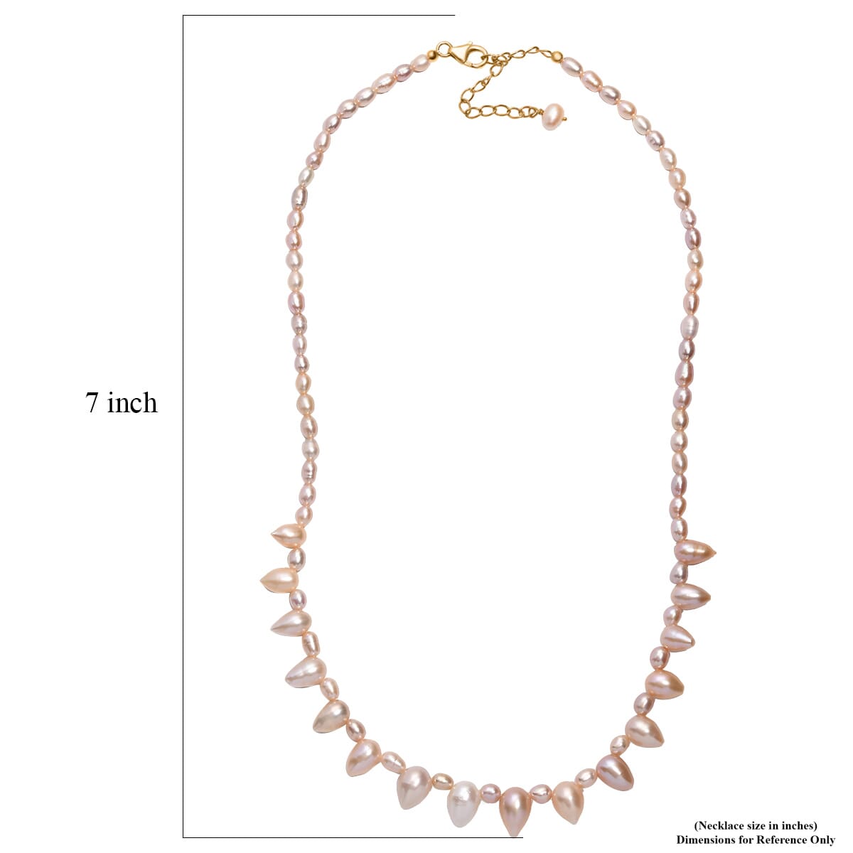 Multi Color Fresh Water Pearl Necklace in 18K Vermeil Yellow Gold Over Sterling Silver 18 Inches image number 5
