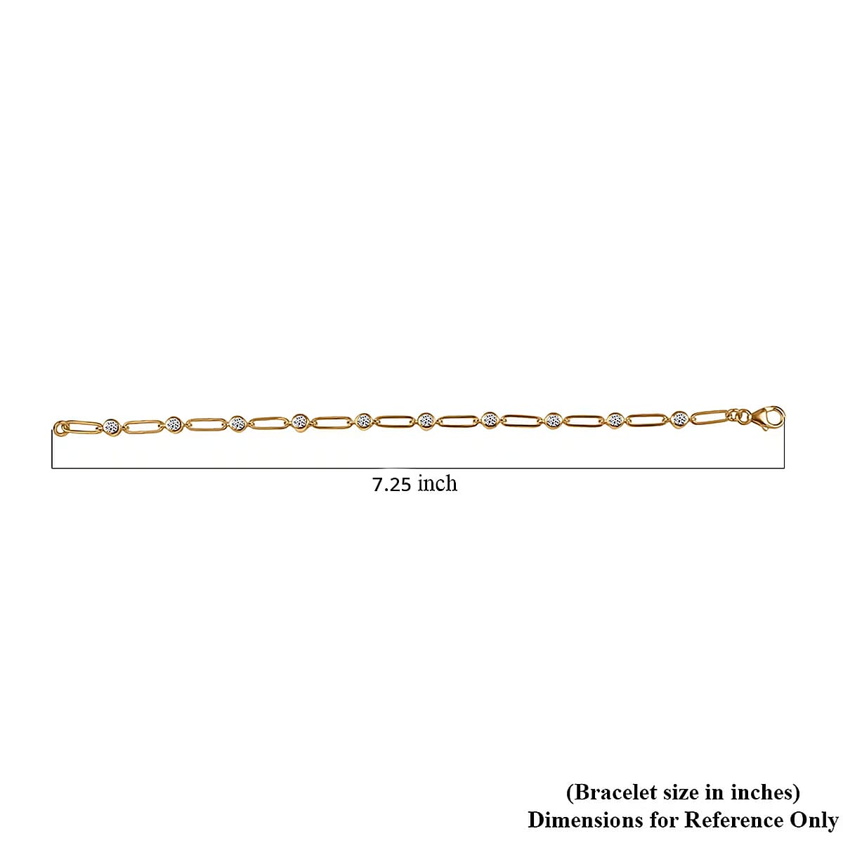 Luxuriant Lab Grown Diamond G-H SI 1.00 ctw Bracelet in 18K Vermeil Yellow Gold Over Sterling Silver (7.25 In) image number 6