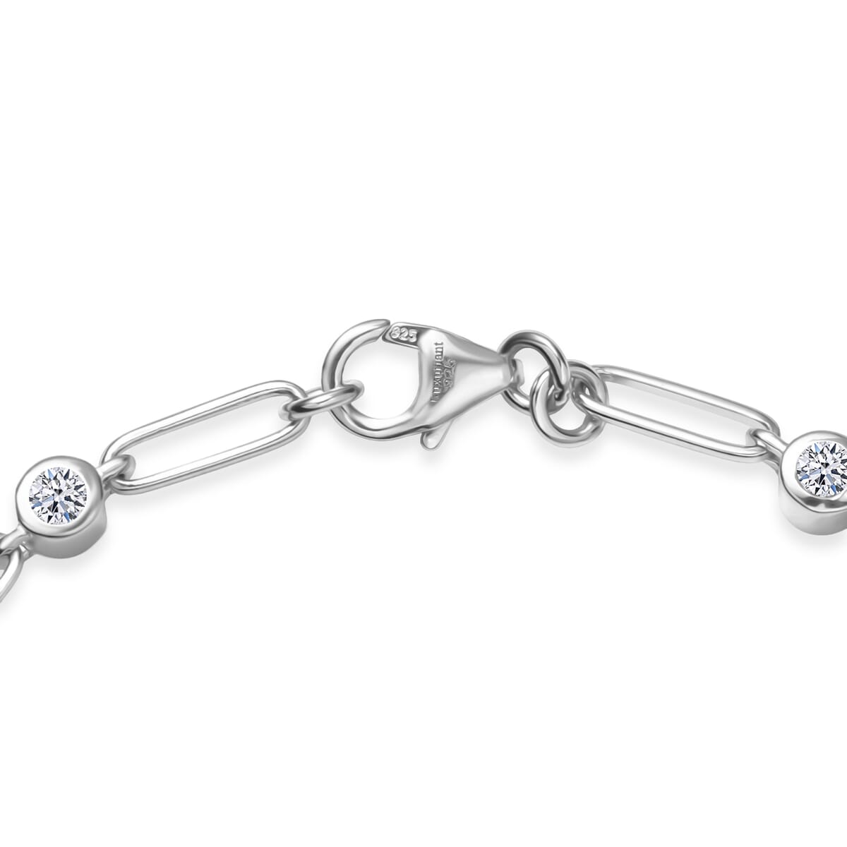 Luxuriant Lab Grown Diamond G-H SI 1.00 ctw Bracelet in Rhodium Over Sterling Silver (7.25 In) image number 3