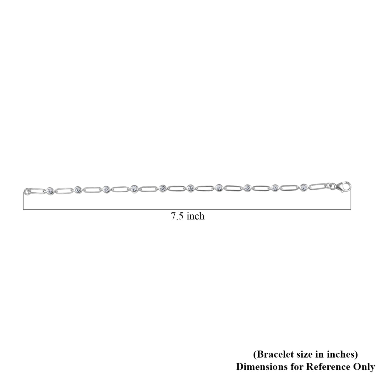Luxuriant Lab Grown Diamond G-H SI 1.00 ctw Bracelet in Rhodium Over Sterling Silver (7.25 In) image number 4