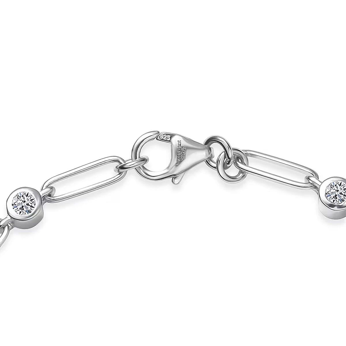 Luxuriant Lab Grown Diamond G-H SI 1.00 ctw Bracelet in Rhodium Over Sterling Silver (7.25 In) image number 7