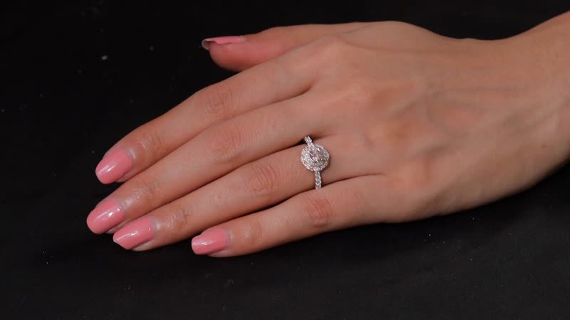 Luxuriant Lab Grown Pink Diamond (VS), Lab Grown Diamond Ring in 18K Vermeil RG Over Sterling Silver (Size 10.0) 1.00 ctw