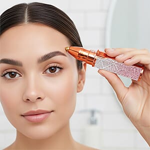 Livmore Beautech 2-in-1 Rechargeable Waterproof Lady Shaver with 2 Replaceable Heads and LED Light - Pink