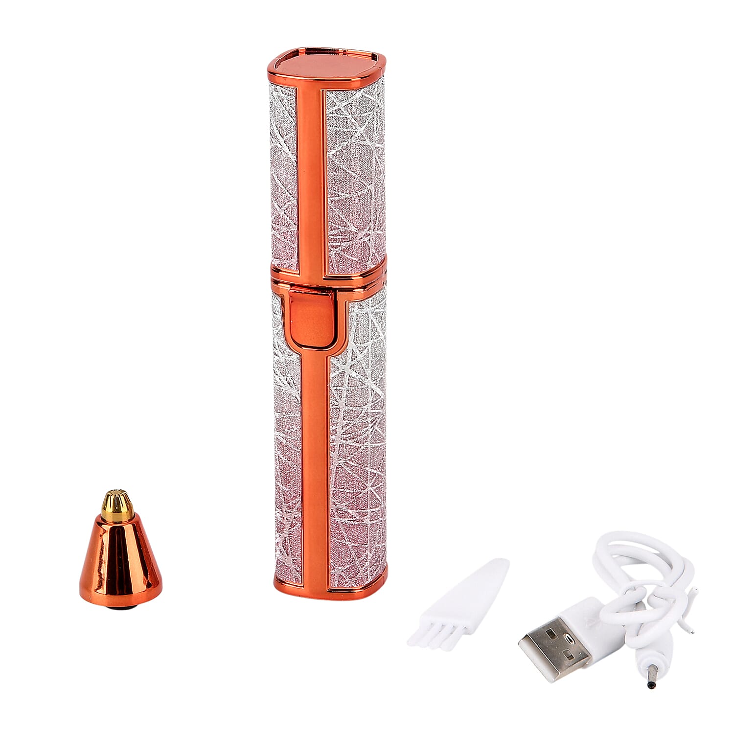 Livmore 2-in-1 Rechargeable Waterproof Lady Shaver with 2 Replaceable Heads and LED Light - Pink