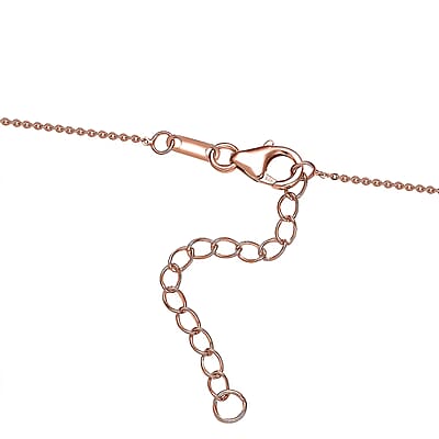 Luxuriant Lab Grown Pink Diamond (IR) VS 1.00 ctw Vines Necklace in 18K Vermeil Rose Gold Over Sterling Silver 18 Inches