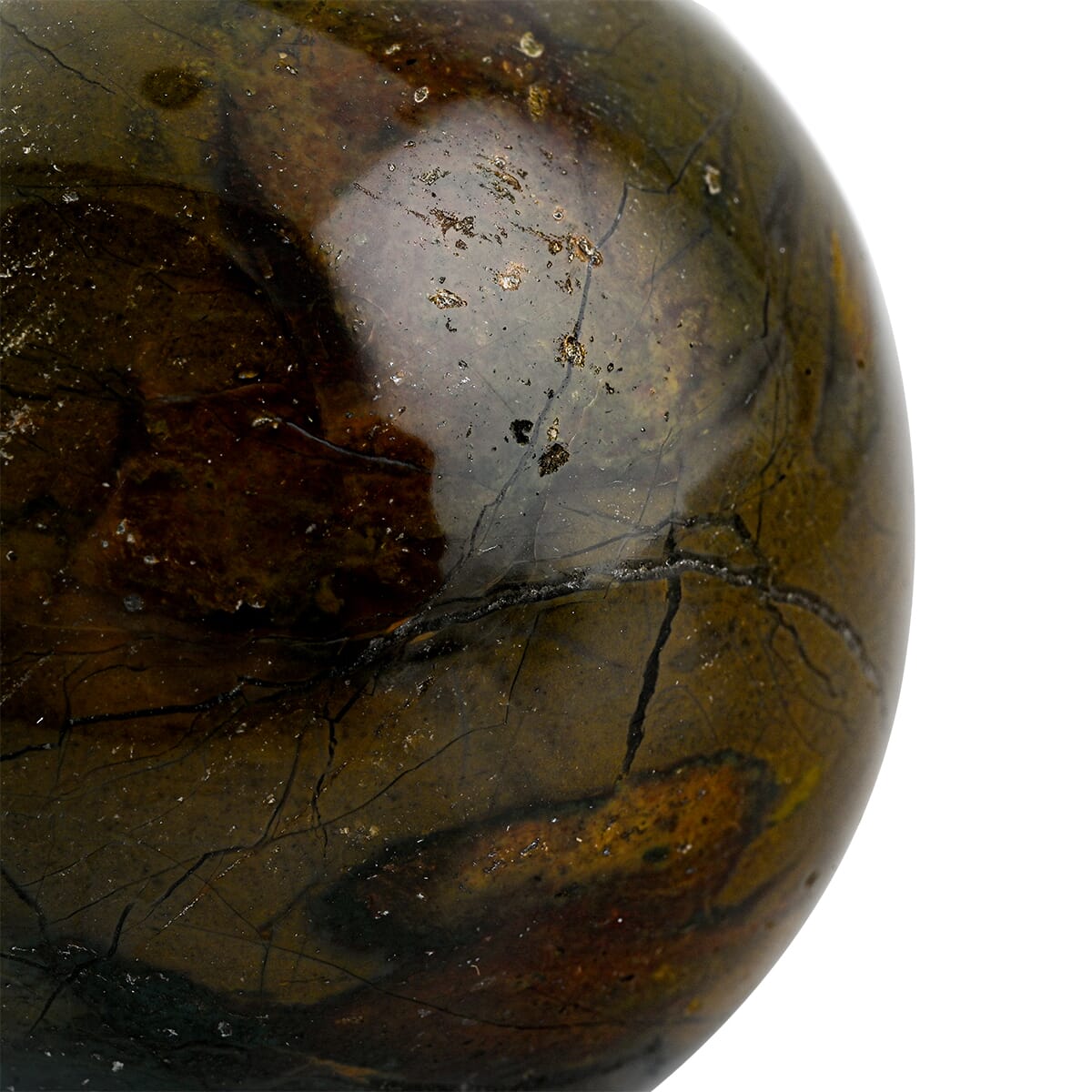 Multi Jasper Sphere -L Approx 2948ctw with Free Wood Stand 10 image number 2
