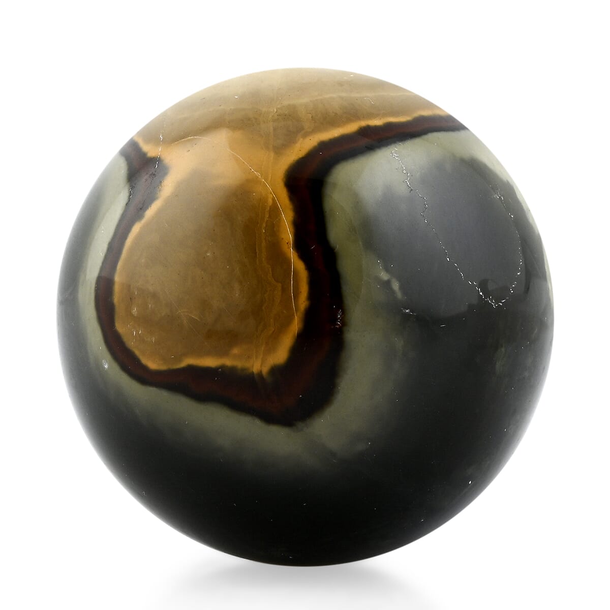 Multi Jasper Sphere -XS Approx 734ctw with Free Wood Stand 10 image number 0
