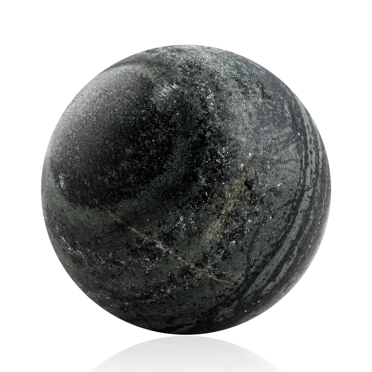 Jasper Green Sphere -M Approx 2267ctw with Free Wood Stand 10 image number 0