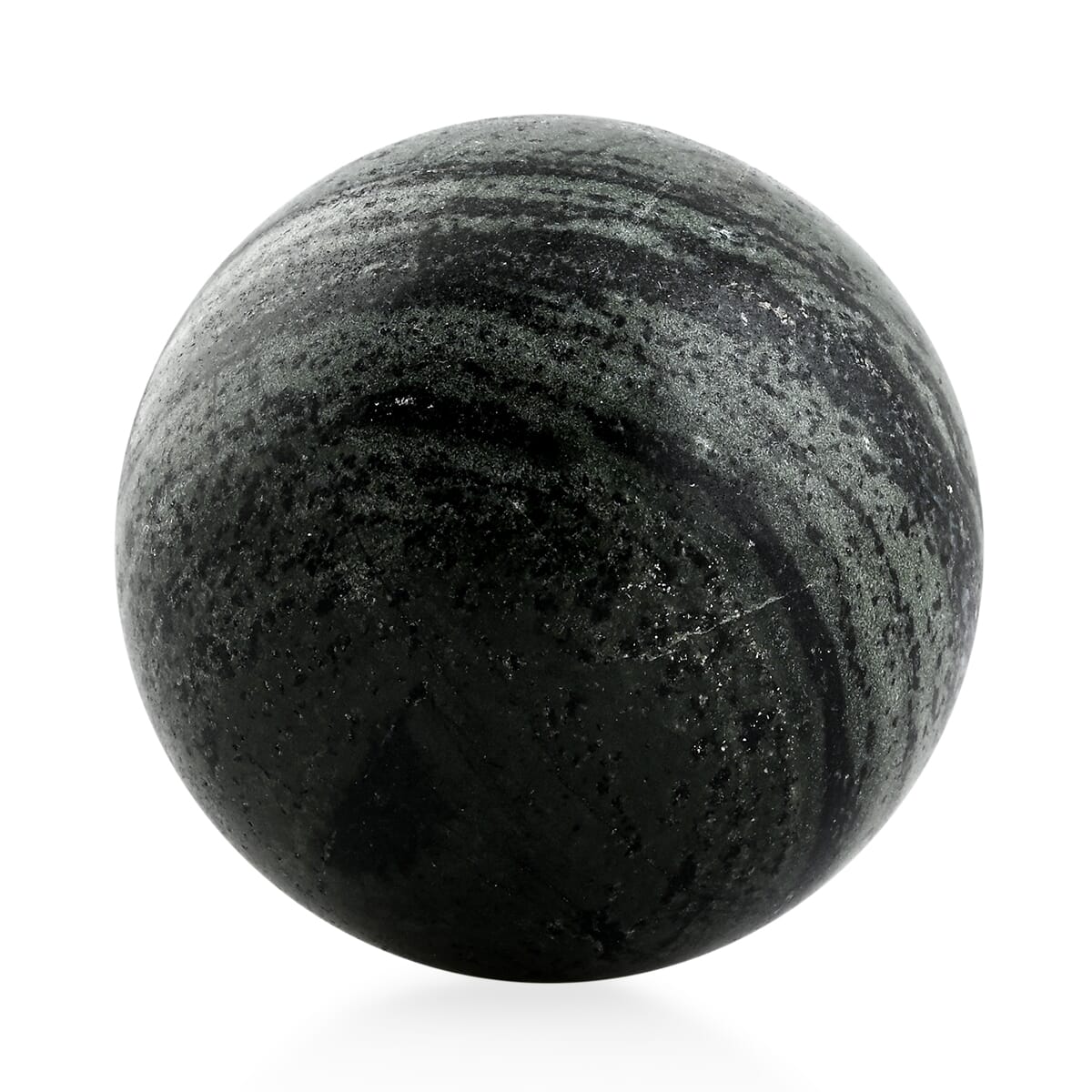 Jasper Green Sphere -M Approx 2267ctw with Free Wood Stand 10 image number 1