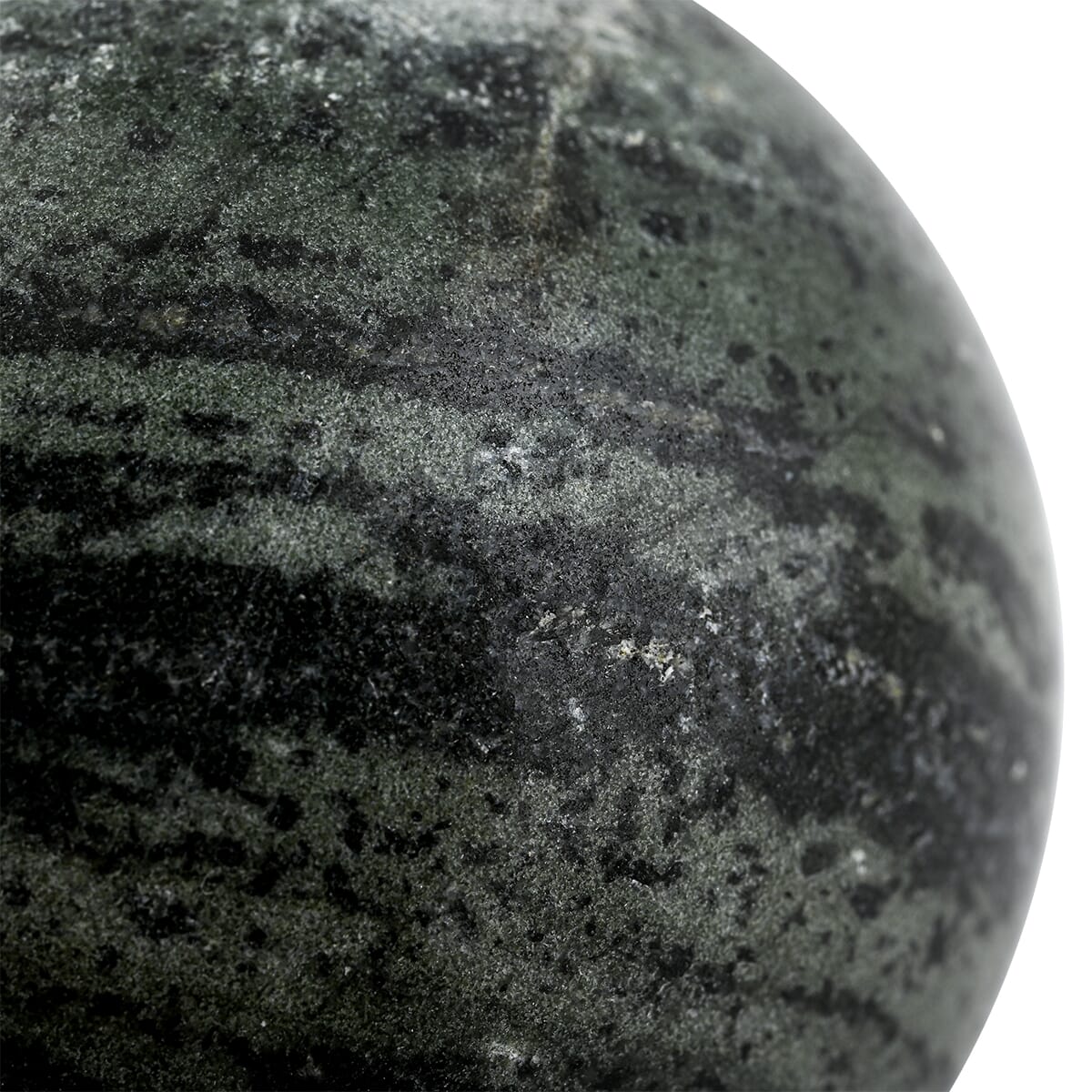 Jasper Green Sphere -M Approx 2267ctw with Free Wood Stand 10 image number 2