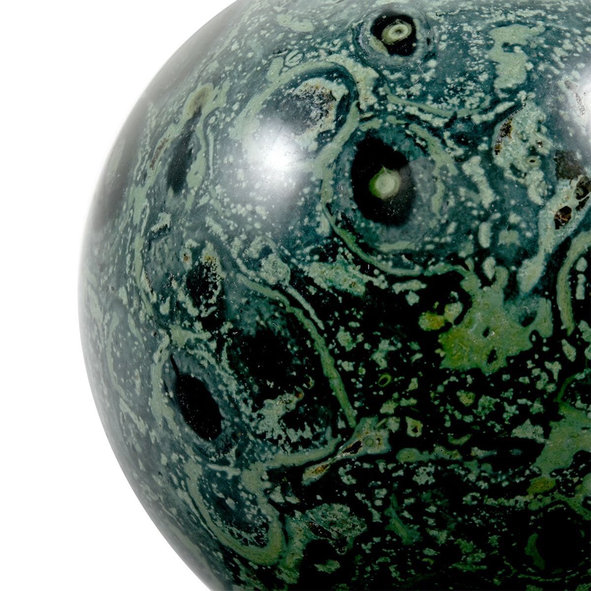 Jasper Kambaba Sphere -L Approx 3628ctw with Free Wood Stand 10 image number 2