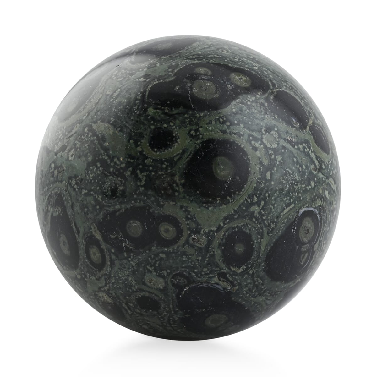 Jasper Kambaba Sphere -M Approx 2267ctw with Free Wood Stand 10 image number 1