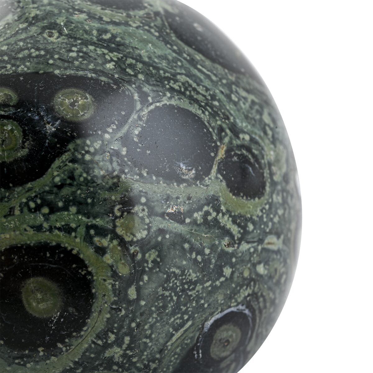 Jasper Kambaba Sphere -M Approx 2267ctw with Free Wood Stand 10 image number 2
