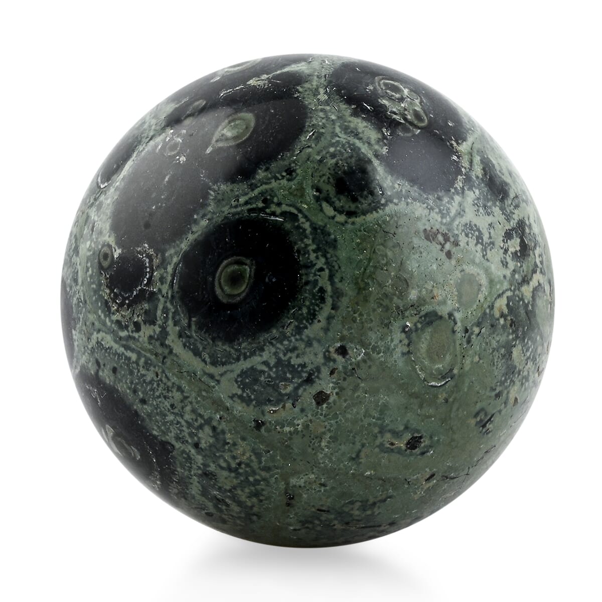 Jasper Kambaba Sphere -XS Approx 876ctw with Free Wood Stand 10 image number 0