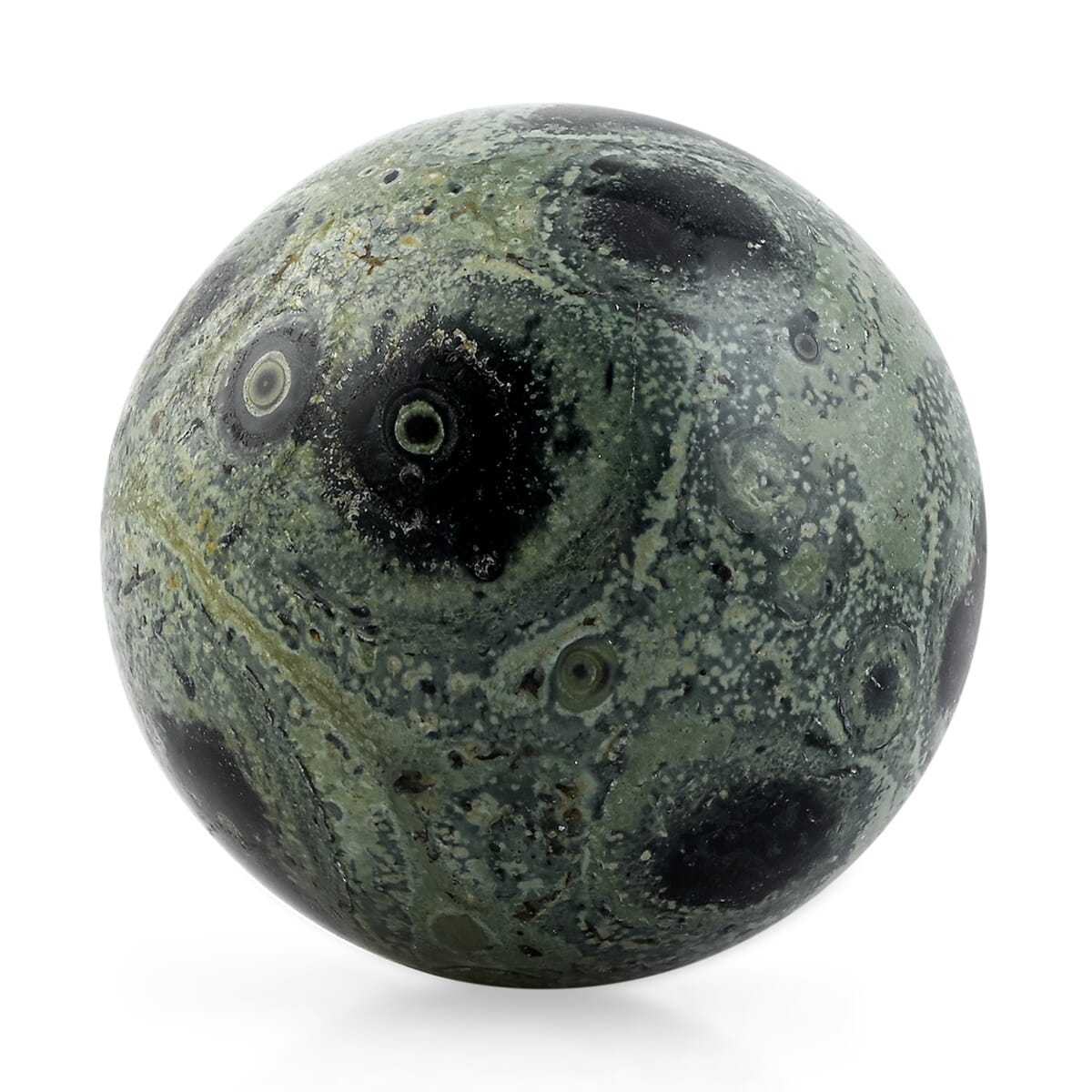 Jasper Kambaba Sphere -XS Approx 876ctw with Free Wood Stand 10 image number 1