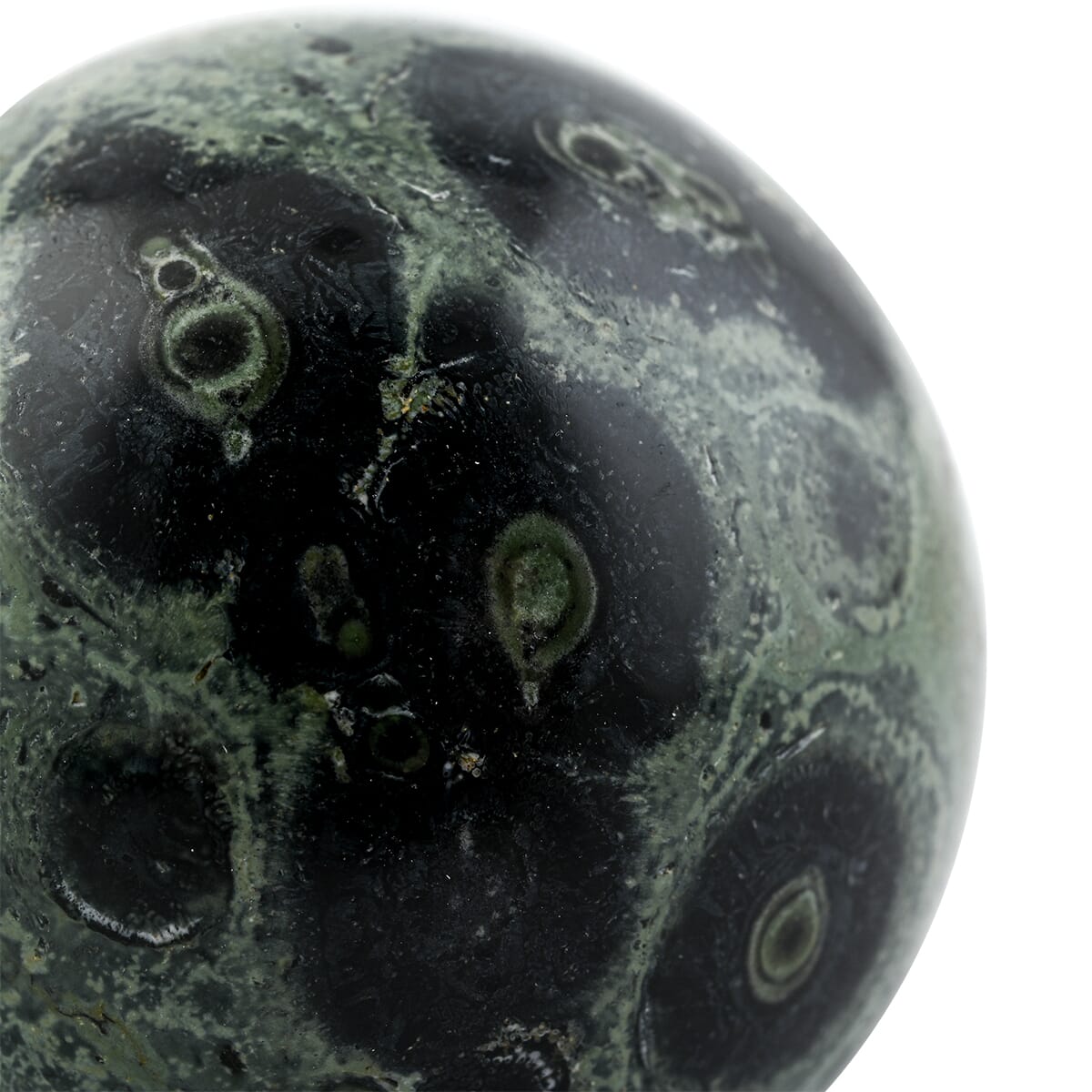 Jasper Kambaba Sphere -XS Approx 876ctw with Free Wood Stand 10 image number 2