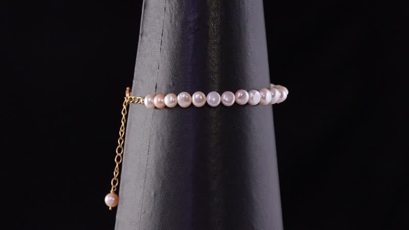 Multi Color Fresh Water Pearl Sunrise Bloom Bracelet in 18K Vermeil Yellow Gold Over Sterling Silver (7.25-9.25In)