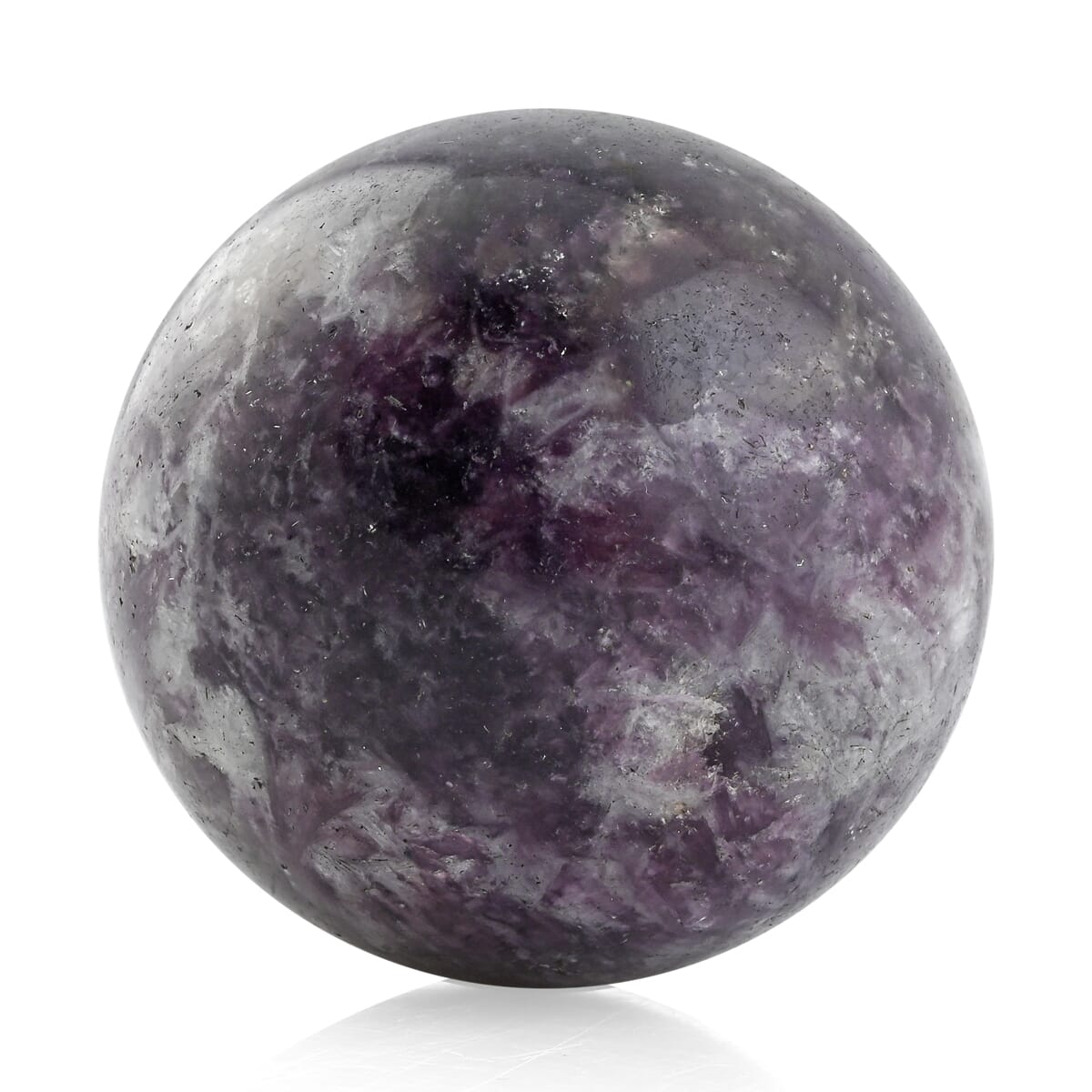 Lepidolite Sphere -M Approx 2494ctw with Free Wood Stand 10 image number 1