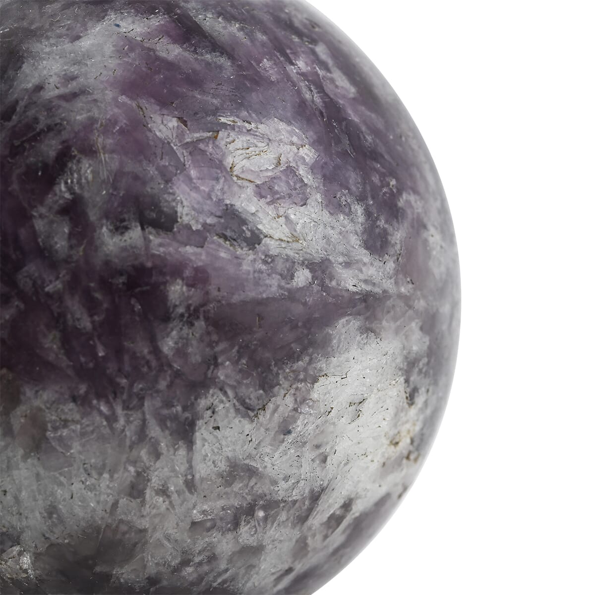 Lepidolite Sphere -M Approx 2494ctw with Free Wood Stand 10 image number 2