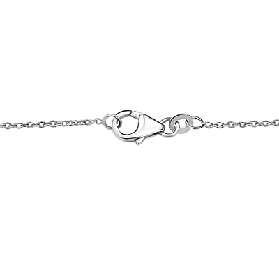 Freshwater Pearl Floral Necklace in Rhodium Over Sterling Silver 20 Inches