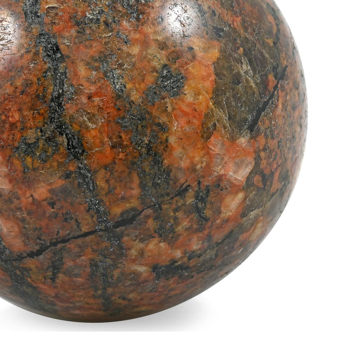 Orange Moonstone Sphere -L Approx 2267.96ctw with Free Wood Stand 10 image number 2