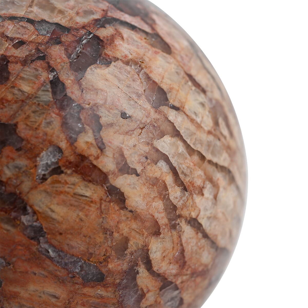 Orange Moonstone Sphere -S Approx 729ctw with Free Wood Stand 10 image number 2